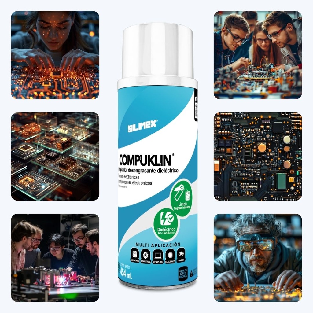 LIMPIADOR DE CIRCUITOS Y TARJETAS ELECTRONICAS COMPUKLIN 