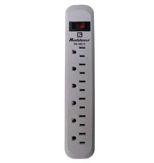SUPRESOR DE PICOS SS460C,460 JOULES, 6 CONTACTOS ATERRIZADOS,COLOR NEGRO CABLE 90 CM CLAVIJA 90"