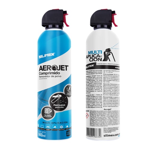 [AEROJET 360] Silimex Aire Compromido Aerojet 660 ml, Limpieza de Equipo de Cómputo/SANIFEX SPRAY 660(AEROJET 360)