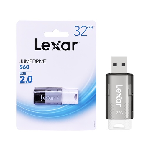[LJDS060032G-BNBNG] MEMORIA USB 2.0 32GB, JUMPDRIVE S60, TIPO A, BLANCO/CON TAPA 
