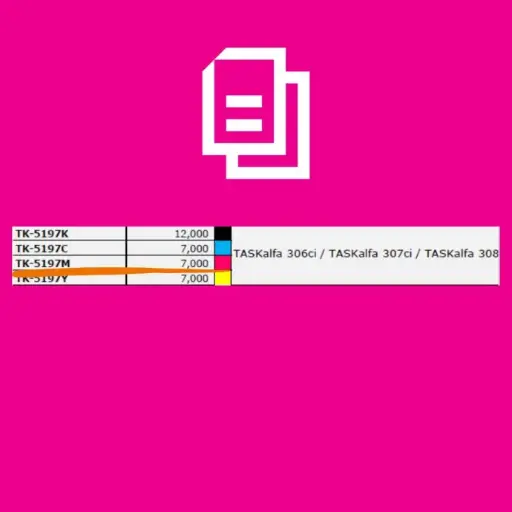 [1T02R4BUS0] Cartucho De Tóner Kyocera TK-5197M Magenta 7000 Páginas