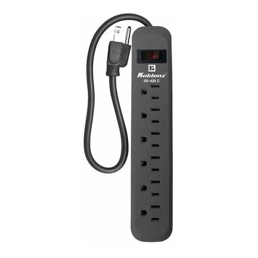 [00-5340-00-5] SUPRESOR DE PICOS SS420C,420 JOULES, 6 CONTACTOS ATERRIZADOS,COLOR NEGRO CABLE 90 CM